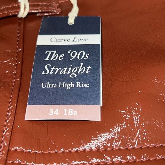 Abercrombie and fitch women’s vegan leather ultra high rise pant 34/18R NWT - Picture 12 of 12